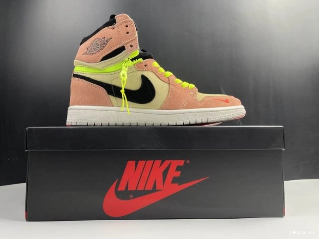 Reps TB Switch Peach High CW6576-800 Jordan Air 1 0806